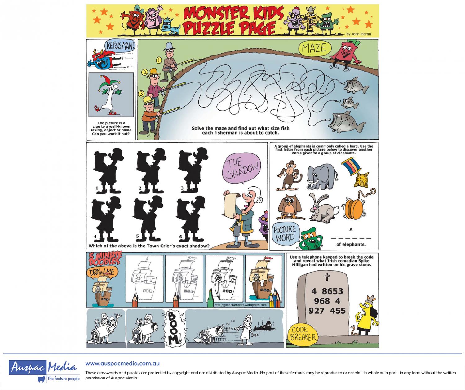 Thumbnail for Monster Kids Puzzle - Full Page