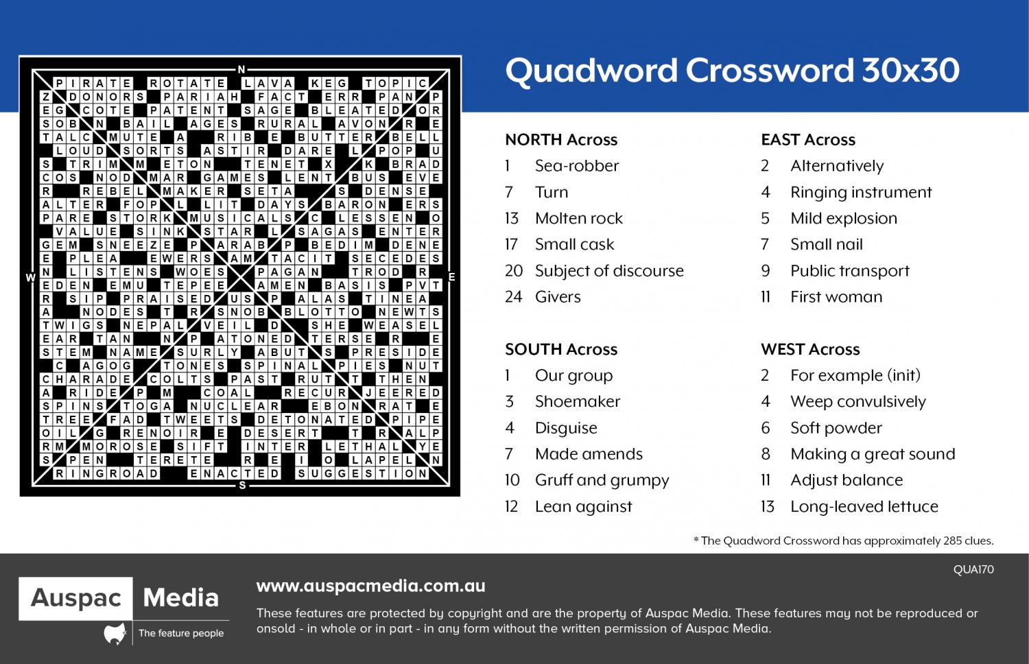 Thumbnail for Quadword Crossword 30x30