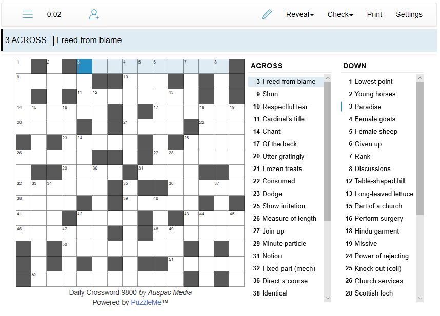 Thumbnail for Online Daily Crosswords