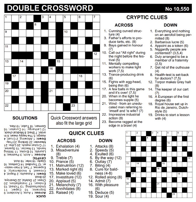 Thumbnail for Double Crossword Cryptic Quick 13x13