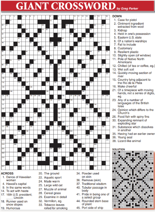 Thumbnail for Giant Crossword 27X35
