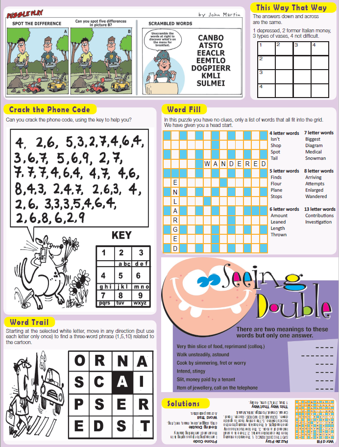 Thumbnail for Children's puzzle page - 263x348mm