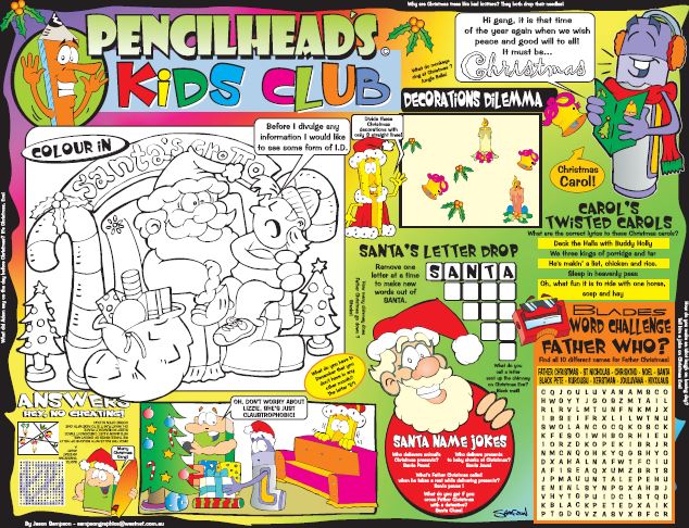 Thumbnail for Christmas Pencilhead Half Page 1 - 341x260