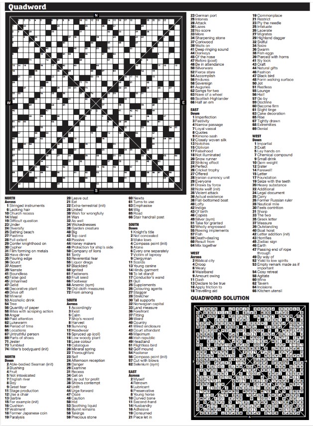 Thumbnail for Quadword Crossword 30x30