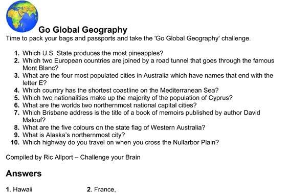 Go Global Geography