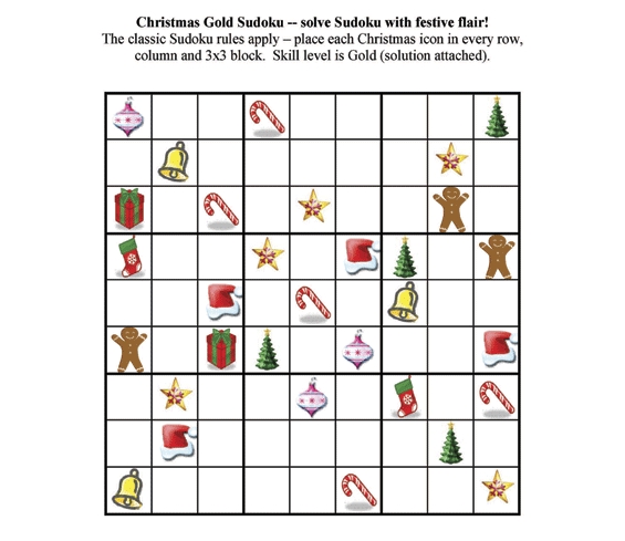 christmas sudoku