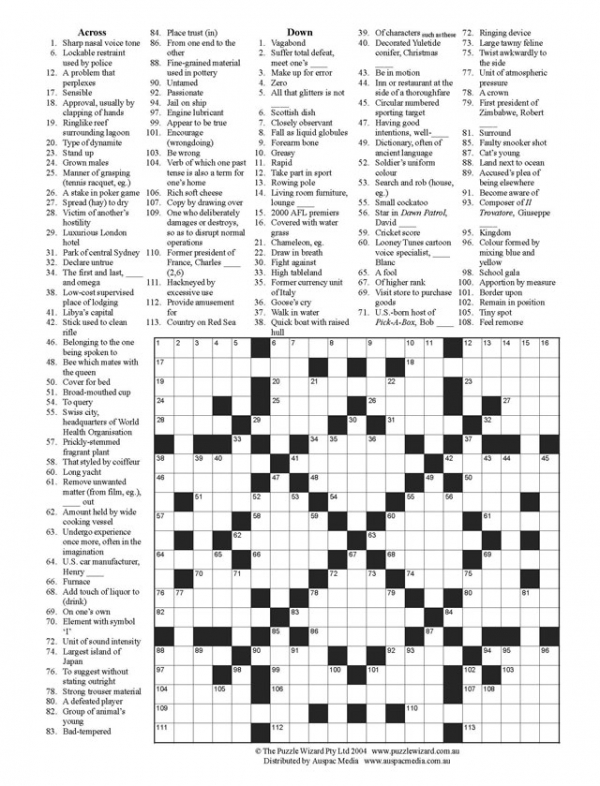 auspac media the feature people crosswords