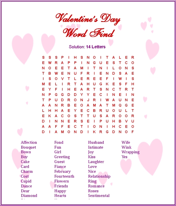 Thumbnail for Valentine's Day Wordfind