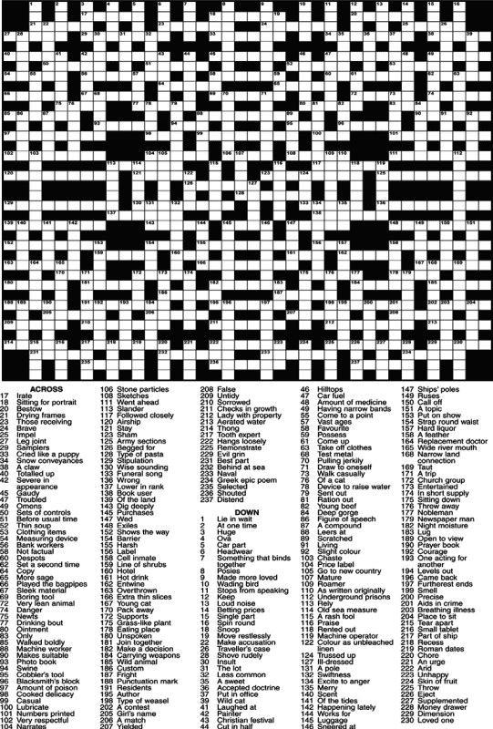 Giant Crossword 38x38 Giant Crossword 38x38