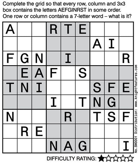 sudoku word 9x9