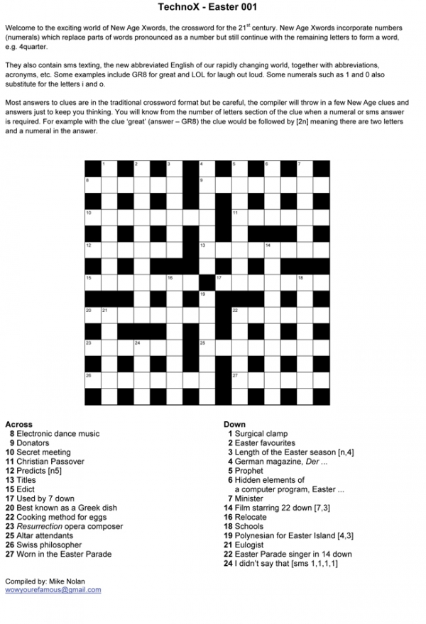 Thumbnail for TechnoX Easter Crossword 15x15