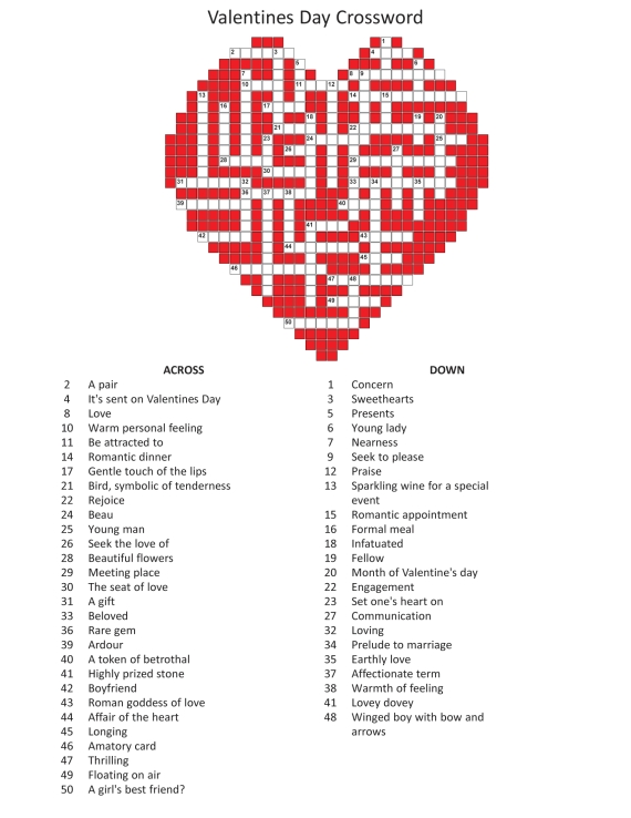 Thumbnail for Valentine's Day Heart Crossword