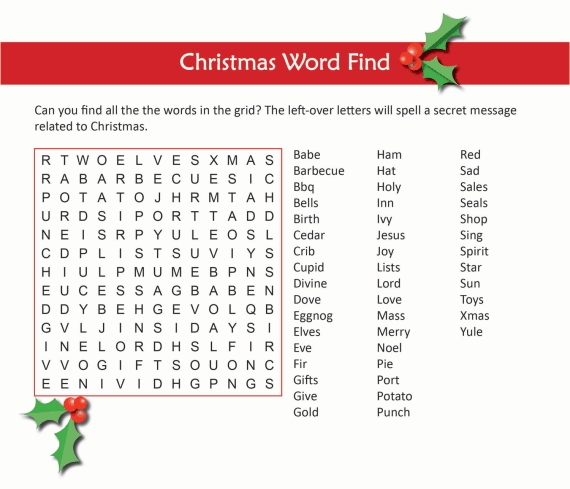 Thumbnail for Christmas Word Find