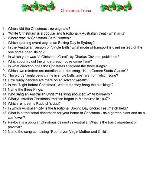 Thumbnail for Christmas Trivia 
