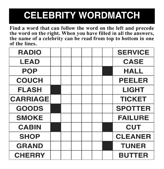 Thumbnail for Celebrity Wordmatch (PA)