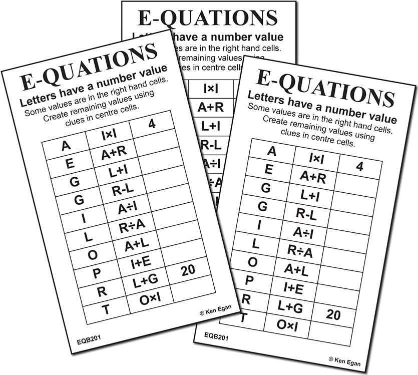 Image 1 for 20 E-QUATIONS PUZZLE BOOKLET 01