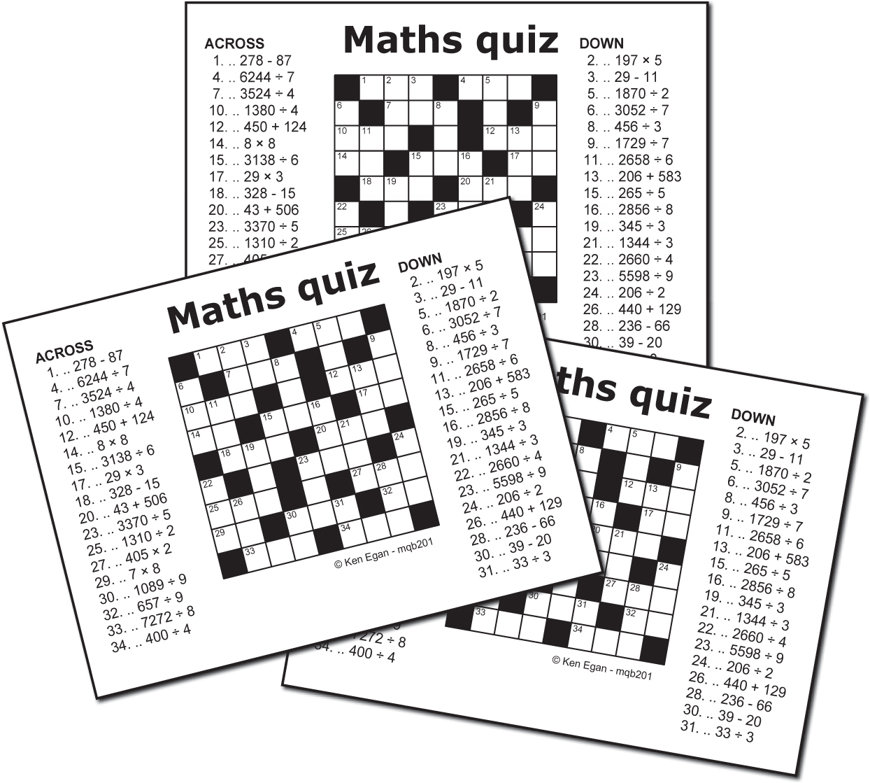 Image 1 for 20 MATHS QUIZ PUZZLE BOOKLET 02