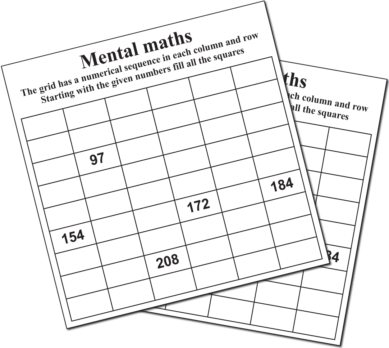 Image 1 for 20 MENTAL MATHS PUZZLE BOOKLET 01