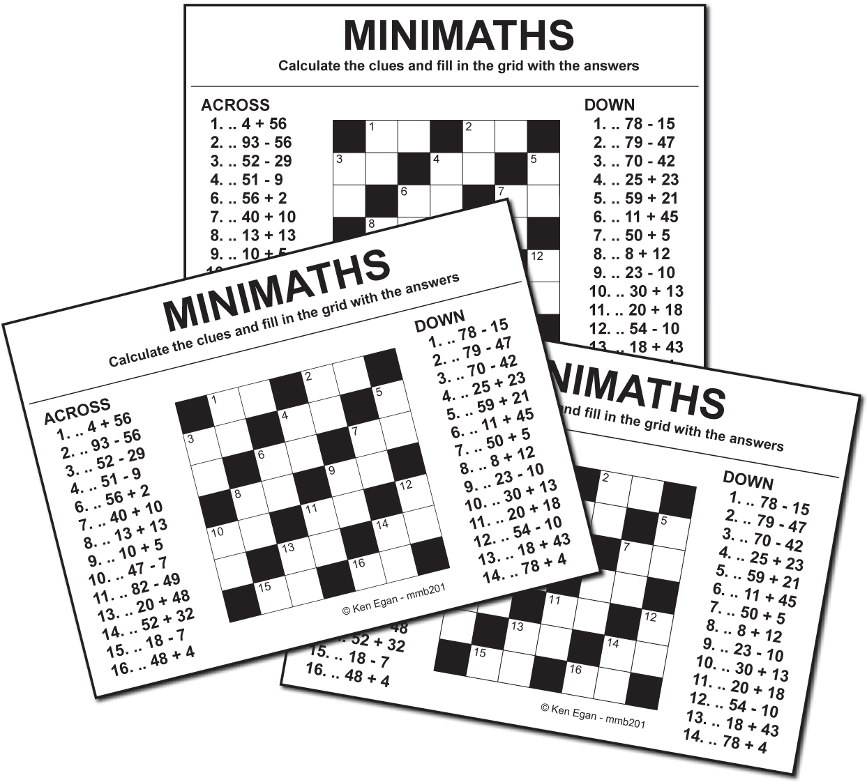 Image 1 for 20 MINI MATHS PUZZLE BOOKLET 02