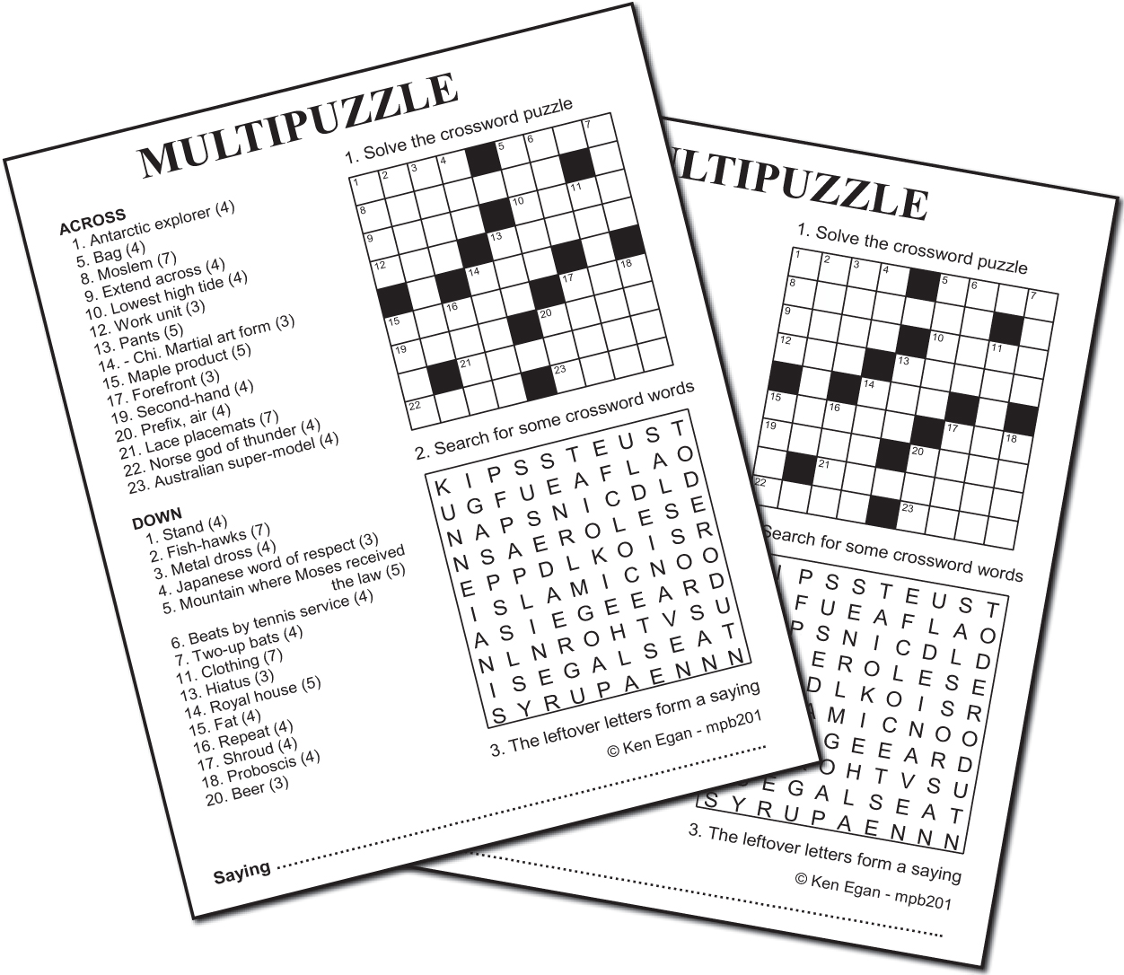 Thumbnail for 20 MULTIPUZZLE PUZZLE BOOKLET 02