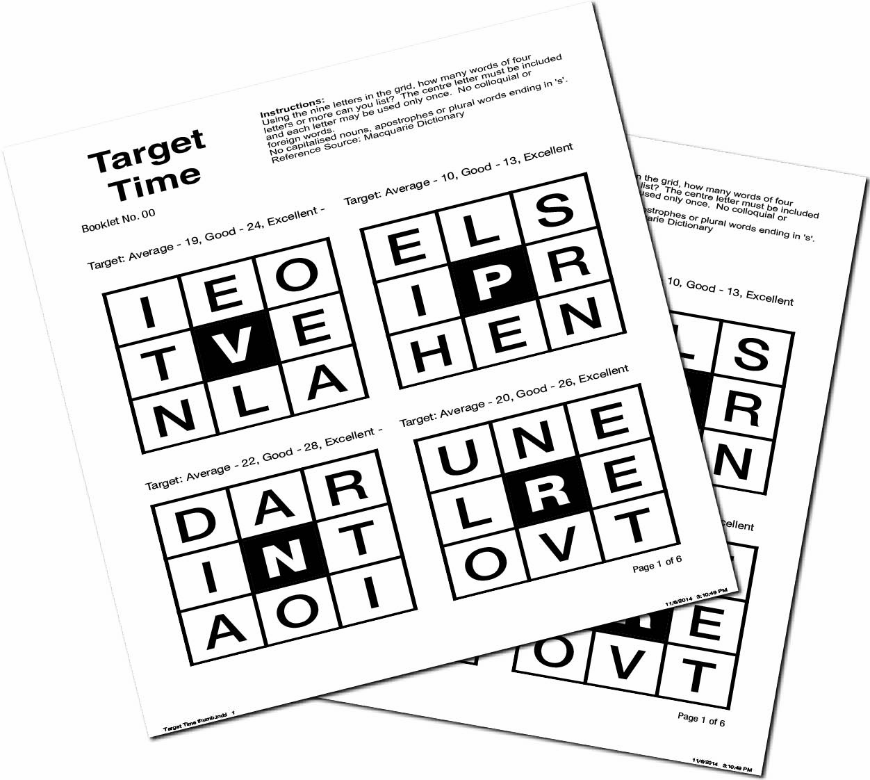 Image 1 for 20 TARGET TIME PUZZLE BOOKLET 02